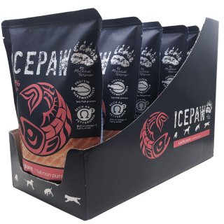 ICEPAW Salmon pure 6 x 400g in the display - 100% natural