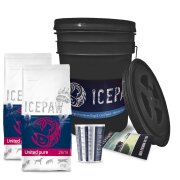 ICEPAW Futtereimer & United pure Trockenfutter 2 x 2 kg