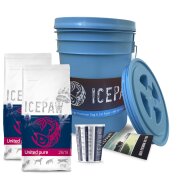 ICEPAW Futtereimer & United pure Trockenfutter 2 x 2 kg