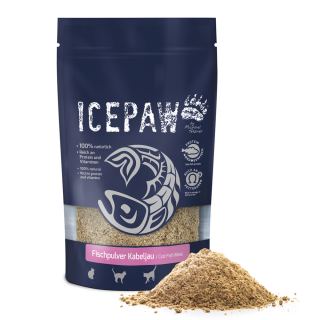 ICEPAW Fischpulver 200g für Katzen